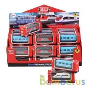 Машина металл модель метро/поезд/локомотив 7,5см в ассорт. в кор. Технопарк уп-36шт в кор.2*4уп | фото №0