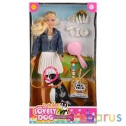 Кукла гнущаяся, с собакой (лает), с аксесс. в кор. в кор.12шт | фото №0