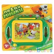 Доска для рисования МИ-МИ-МИШКИ магнитная, 20*15см, ч/б поле Играем вместе в кор.2*96шт | фото №0