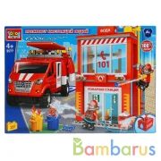 Конструктор "Город мастеров" пожарная база с водой, с фигурками, 297дет. в русс. кор. в кор.2*8шт | фото №0