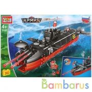 Конструктор "Город мастеров" подводная лодка, с фигуркой, 363дет. в русс. кор. в кор.2*6шт | фото №0