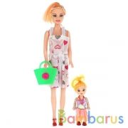 Набор из 2-х кукол 29см (мама+дочка) с аксесс., цвет в ассорт. в пак. 8*5*28см в кор.2*240наб | фото №0