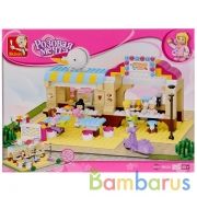 Конструктор пласт. летнее кафе с фигурками, 257дет. в русс. кор. 38*28,5*6,7см в кор.16шт | фото №0