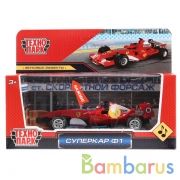 Машина металл звук СУПЕРКАР Ф-1 длина 14 см, красный, кор. Технопарк в кор.2*36шт | фото №0