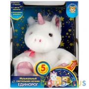 Игрушка мягкая со светом ИСАКОВСКИЙ стихи единорог 25см, 5 колыбельных МУЛЬТИ-ПУЛЬТИ в кор.6шт | фото №0