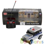 Машина р/у UAZ HUNTER ПОЛИЦИЯ 18 см, свет, серебр, кор. Технопарк в кор.2*24шт | фото №0