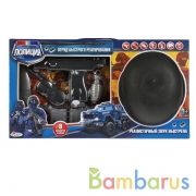 НАБОР ПОЛИЦИЯ ИГРАЕМ ВМЕСТЕ ПИСТОЛЕТ СВЕТ+ЗВУК, КАСКА В РУСС. КОР. 47*26*4,9СМ в кор.2*18шт | фото №0