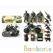 Набор солдатиков с мотоциклом и аксесс. в пак. (русс. уп.) в кор.2*144шт | фото №0