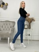 Голубые женские джинсы  с лайкрой slimfit  | фото №0