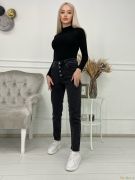 Женские джинсы MOM с лайкрой / Цвет пепел  | фото №0