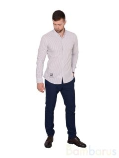  Мужская рубашка Damon Бело-серая