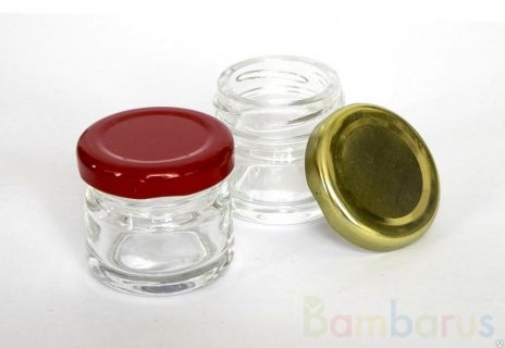 Стеклянная банка мини джем 25 гр