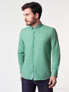Мужская  зеленая рубашка Damon