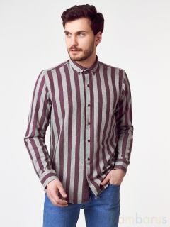 Рубашка Damon бордовый, Серый