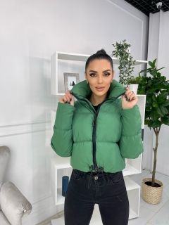 Короткая Зеленая Женская Куртка / Осень - Зима 