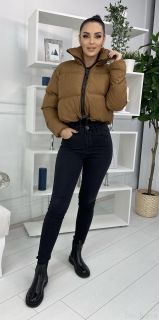 Короткая Коричневая Женская Куртка / Осень - Зима