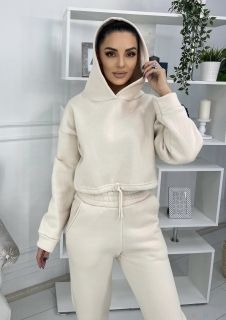 Спортивный женский костюм Двойка / молочный цвет 