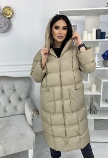Длинный Женский пуховик / бренд Gulseli / Бежевый цвет купить за 2800 на Bambarus