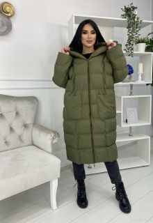 Длинная Женская Куртка / Осень-Зима / Зеленый цвет
