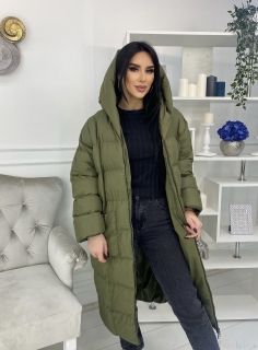 Длинная Женская Куртка / Осень-Зима / Зеленый цвет