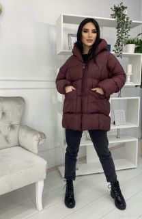 Бордовая Женская Куртка / Осень-Зима / Оверсайз