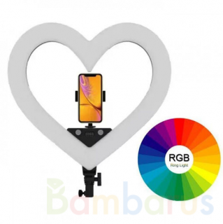 Кольцевая лампа в виде сердца со штативом ЗА 5500 РУБ / RGB