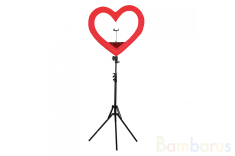 Кольцевая лампа в виде сердца со штативом ЗА 5500 РУБ / RGB