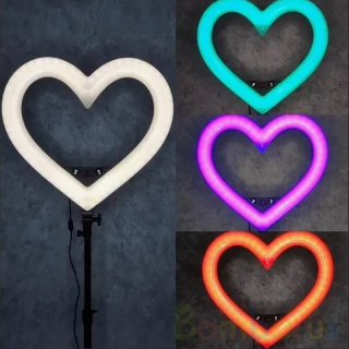 Кольцевая лампа в виде сердца со штативом ЗА 5500 РУБ / RGB