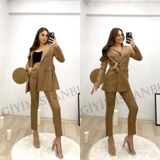 Утепленный Женский костюм двойка Толстая ткань