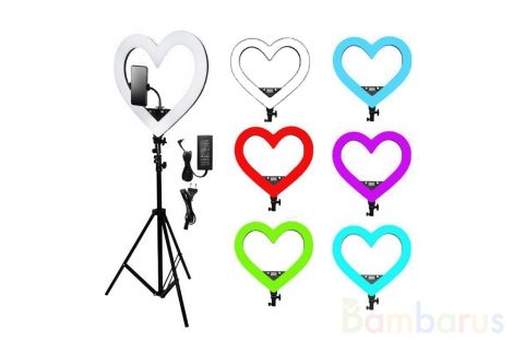 Кольцевая лампа в виде сердца со штативом ЗА 5500 РУБ / RGB