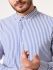  Мужская Рубашка Damon Бело-синяя в полоску