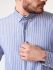 Сине-белая прямая Мужская Рубашка Damon