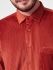 мужская Рубашка Вельвет кирпично-красного цвета 