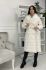 Белая Женская длинная / балоновая куртка 